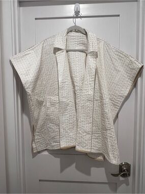 Cream/White Holly Shae Open Front Jacket